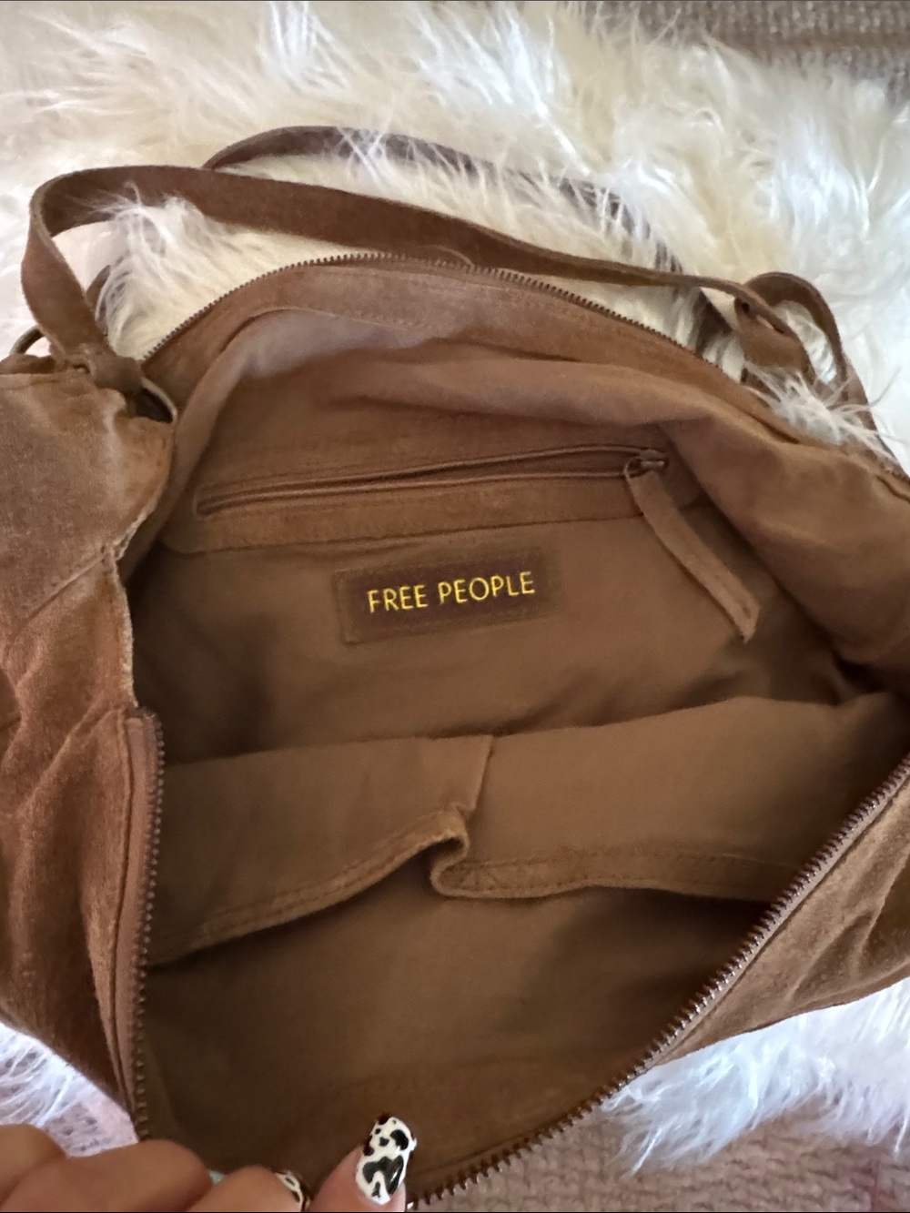 Free People Brown Suede Hobo Shoulder Bag - Picture 5 of 5